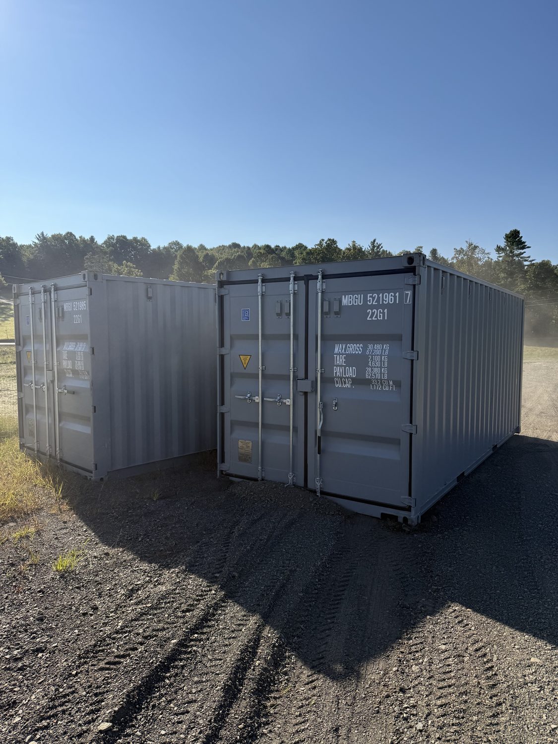 Shipping container used for business storage at a Roanoke, VA commercial site